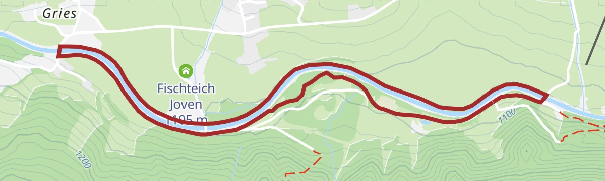 Route map: Iselrunde durch den Skulpturenpark Virgen